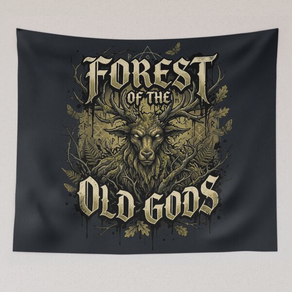 Item preview, Forest Of The Old Gods Pagan Stag Spirit designed and sold by MarCinu Art.