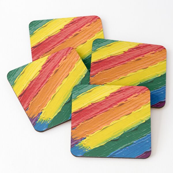 Item preview, Colorful paint strokes in rainbow hues with visible texture designed and sold by homydesign.