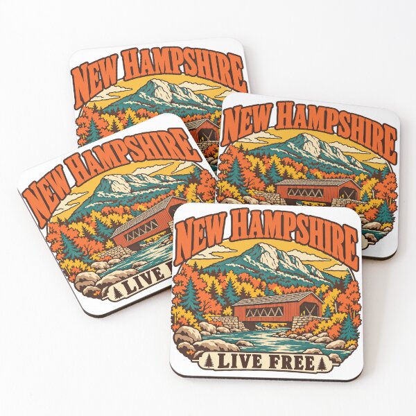Item preview, New Hampshire Gift - Live Free designed and sold by RedRubyBubble.