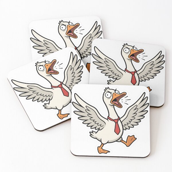 Item preview, Silly Goose Off To Cause A Kerfuffle Funny Chaotic Honk Meme Sticker designed and sold by Thuzito.