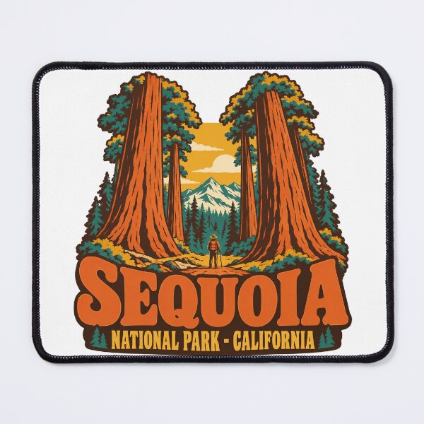 Item preview, Sequoia National Park Gift - Retro Sequoia Souvenir designed and sold by RedRubyBubble.