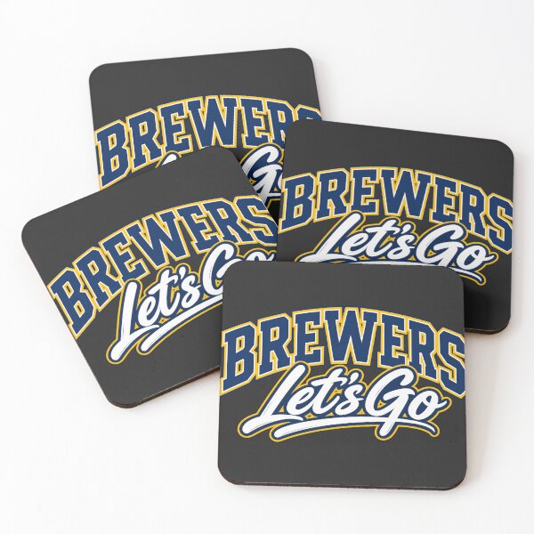 Item preview, Brewers Lets Go Navy Gold Arch Script Classic Rally Cry Clean Bold Fan Energy designed and sold by Pliable.