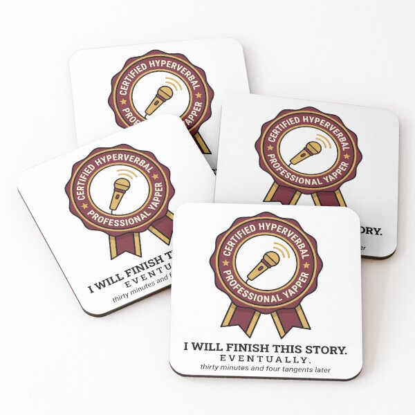 Item preview, Certified Hyperverbal Yapper Badge Gift: I Will Finish This Story designed and sold by Osmose-Studio.