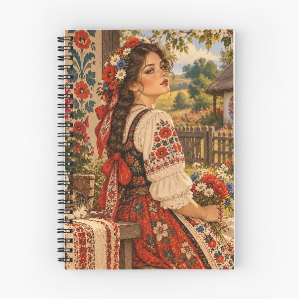 Item preview, Polish Folk Vintage – Dziewczyna w Kwiecistym Stroju designed and sold by Cleora Art .