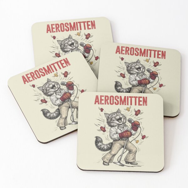 Item preview, Aerosmitten Singer Cat Funny 70s Rock Cat Singer Gift Cat Lover Retro Music Gift designed and sold by FurRealStudioCo.