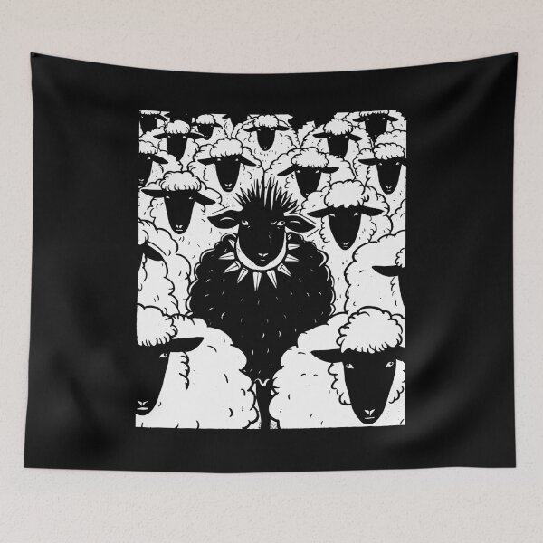 Item preview, Punk Black Sheep of the Family Funny Sunglasses Peace Sign Rebel designed and sold by gunaone-design.