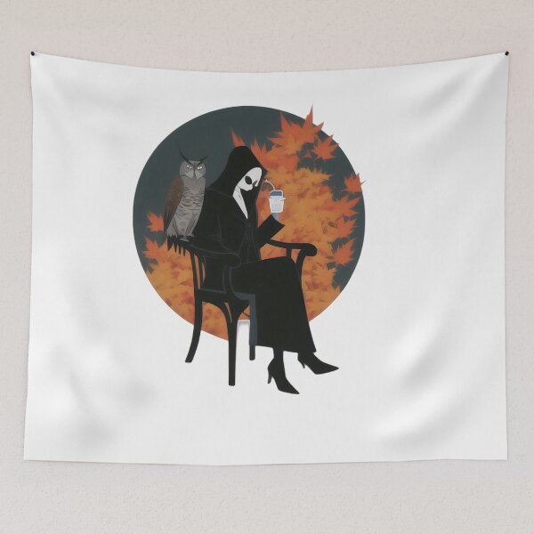 Item preview, Grim Reaper Lounges with Owl designed and sold by For-Cat Studio.