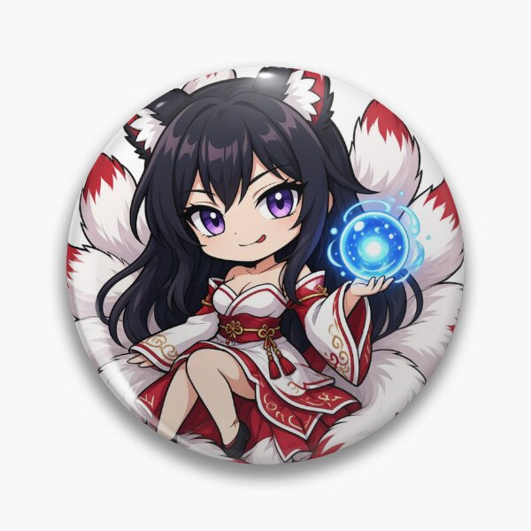 Item preview, Ahri Chibi Wild Rift Fan Art designed and sold by Moonlit Tower Art.
