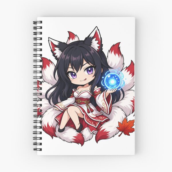 Item preview, Ahri Chibi Wild Rift Fan Art designed and sold by Moonlit Tower Art.