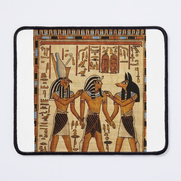 Item preview, Pharaoh Ramesses I  standing between two prominent ancient Egyptian deities designed and sold by ProofChalice721.