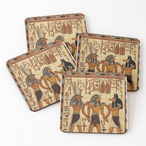 Item preview, Pharaoh Ramesses I  standing between two prominent ancient Egyptian deities designed and sold by ProofChalice721.