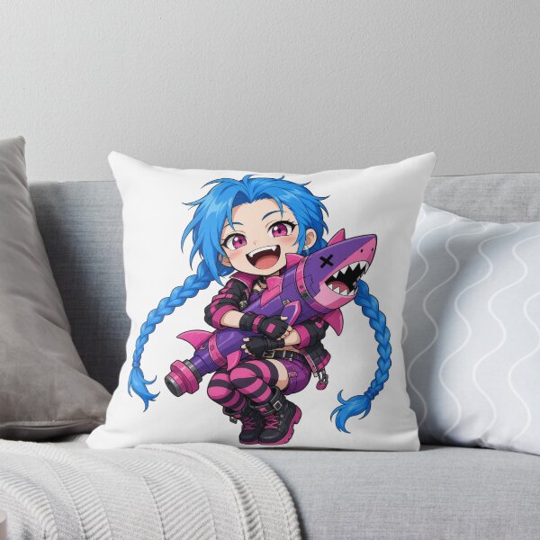 Item preview, Jinx Chibi Wild Rift Fan Art designed and sold by Moonlit Tower Art.