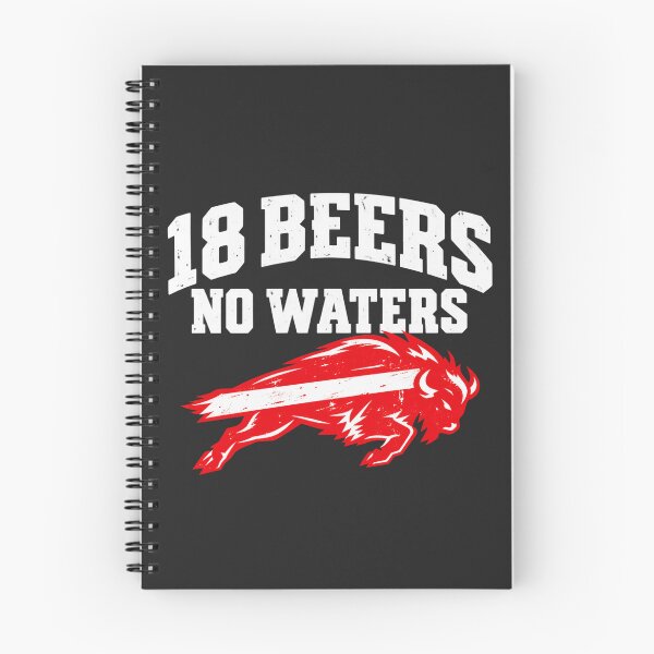 Item preview, 18 Beers No Waters Buffalo Bills Charging Red Distressed Fan Party Style designed and sold by Pliable.