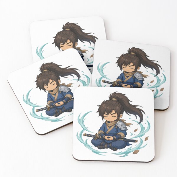 Item preview, Yasuo Chibi Wild Rift Fan Art designed and sold by Moonlit Tower Art.