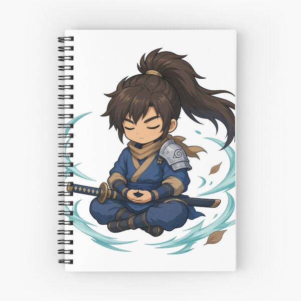 Item preview, Yasuo Chibi Wild Rift Fan Art designed and sold by Moonlit Tower Art.