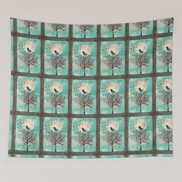 Item preview, Raven on a Tree - Shoot for the Moon - Vintage Halloween designed and sold by FanitsaArt.