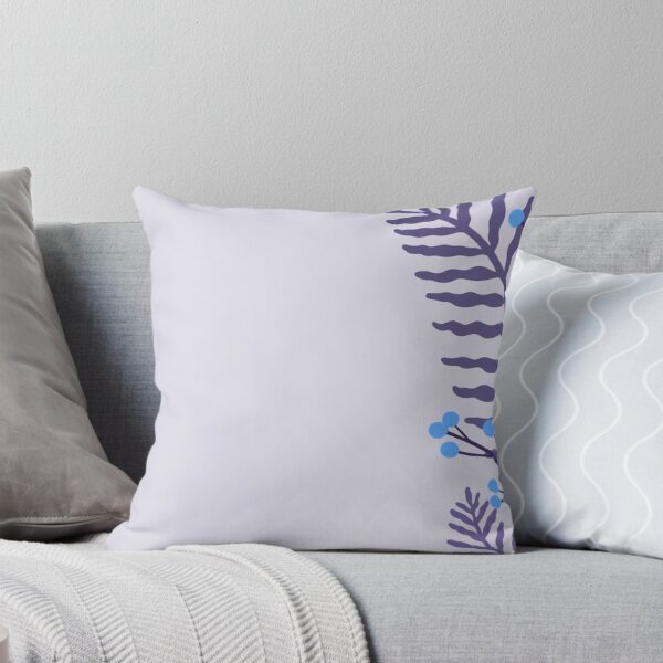 Item preview, Minimalist Winter Botanical Fern Leaves — Soft Purple Lavender & Blue Berries Art designed and sold by LYAN-STORE.
