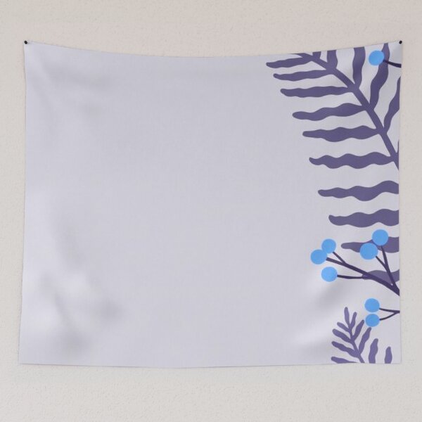 Item preview, Minimalist Winter Botanical Fern Leaves — Soft Purple Lavender & Blue Berries Art designed and sold by LYAN-STORE.
