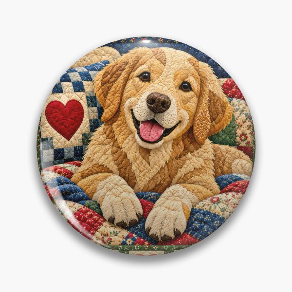 Item preview, Golden Retriever Quilt designed and sold by Elisabeth Lucas.