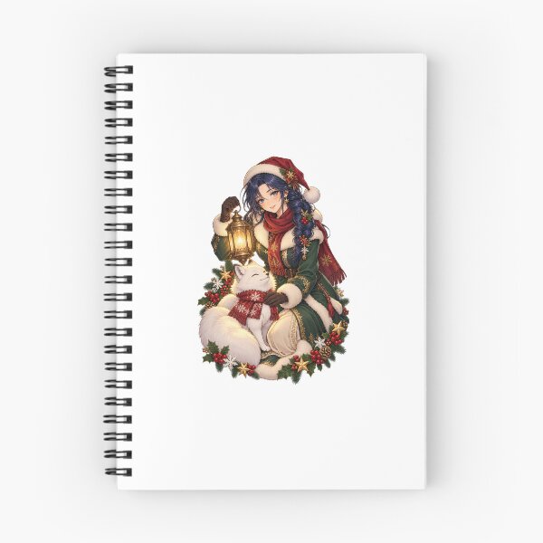 Item preview, Christmas Anime Girl with Lantern and Arctic Fox designed and sold by Krasawcew.