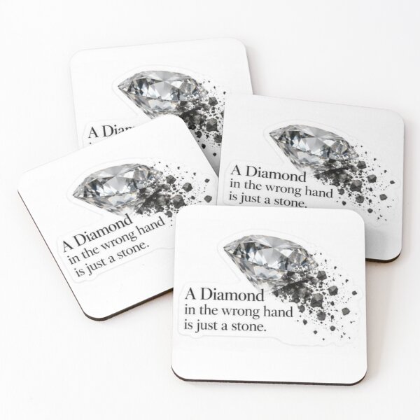 Item preview, A Diamond In The Wrong Hand Is Just A Stone - Value Quote Sticker designed and sold by Nicolae-SCROCIOB-Shop.