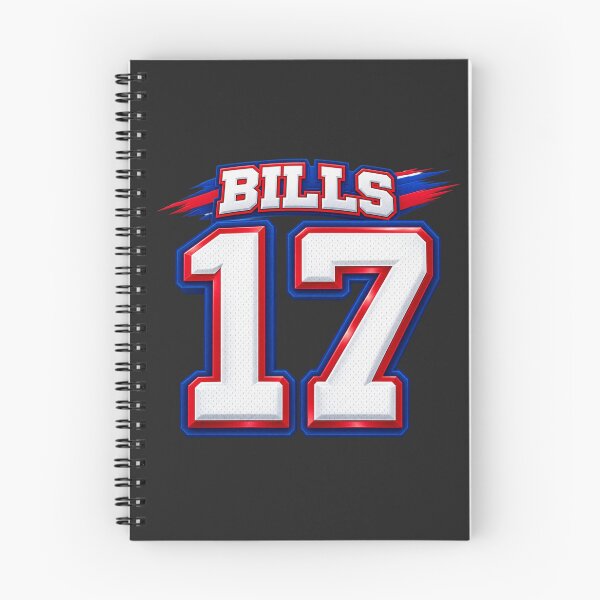 Item preview, Bills 17 Jersey Number White Mesh Texture Red Blue Outline Fan Number designed and sold by Pliable.