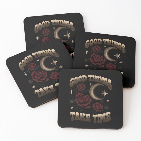 Item preview, Good Things Take Time – Dark Romance Red Roses & Crescent Moon designed and sold by GracefulbyElmes.