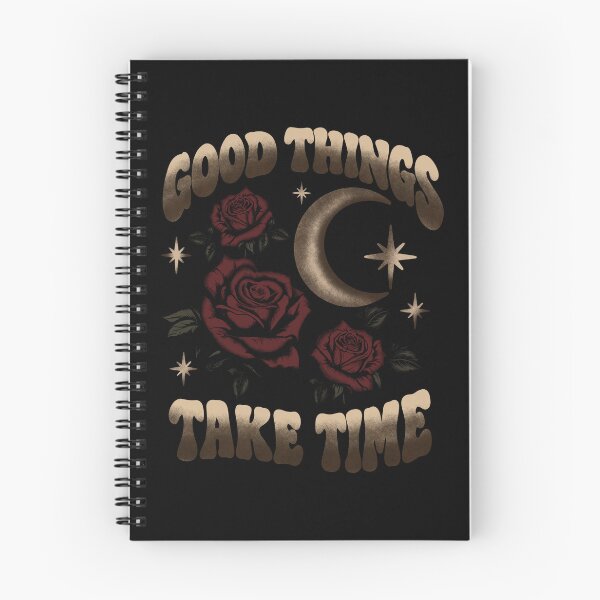 Item preview, Good Things Take Time – Dark Romance Red Roses & Crescent Moon designed and sold by GracefulbyElmes.
