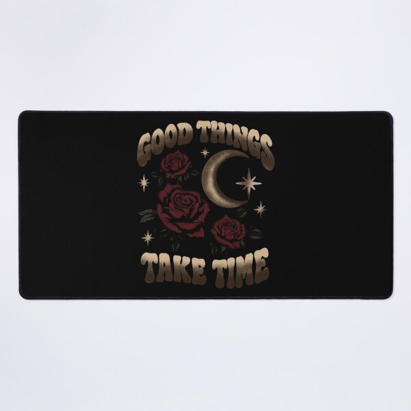 Item preview, Good Things Take Time – Dark Romance Red Roses & Crescent Moon designed and sold by GracefulbyElmes.