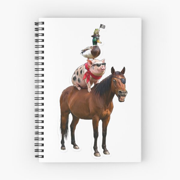 Item preview, Barnyard Buccaneer Crew - Funny Pirate Animal Stack designed and sold by TeeBeeDesigns.