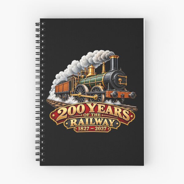 Item preview, 200 Years of the Railway 1827–2027 Vintage Steam Train Anniversary designed and sold by Genius Geek.