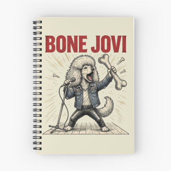 Item preview, Bone Jovi Singer Dog Funny 80s Rock Dog Singer Gift Dog Lover Retro Music Gift designed and sold by FurRealStudioCo.