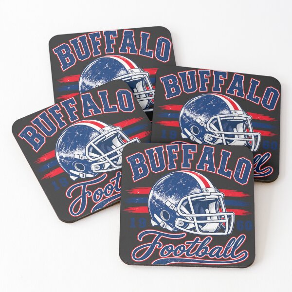 Item preview, Buffalo Football 1960 Vintage Helmet Navy Red Distressed Classic Style designed and sold by Pliable.