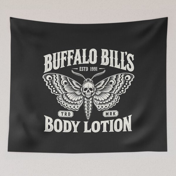 Item preview, Buffalo Bills Body Lotion Death Moth Skull ESTD 1991 Silence of the Lambs Parody designed and sold by Pliable.