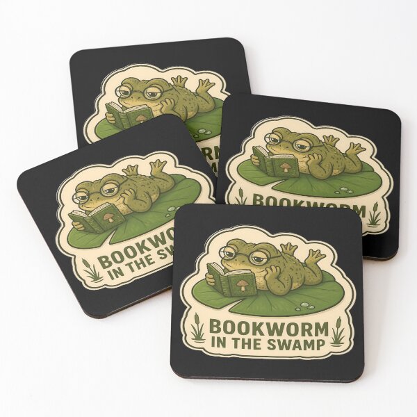 Item preview, Bookworm In The Swamp Funny Toad Cottagecore Reading designed and sold by PozivoPlus.