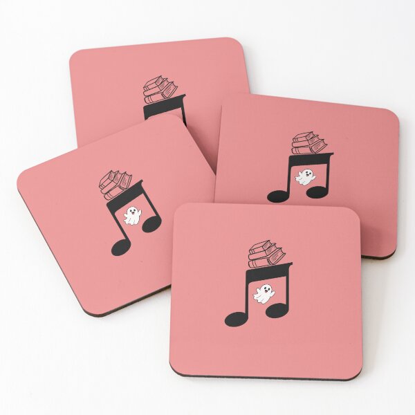Item preview, Cute Ghost with Books and Musical Notes – Book Lover Music Aesthetic designed and sold by gluxdesing.