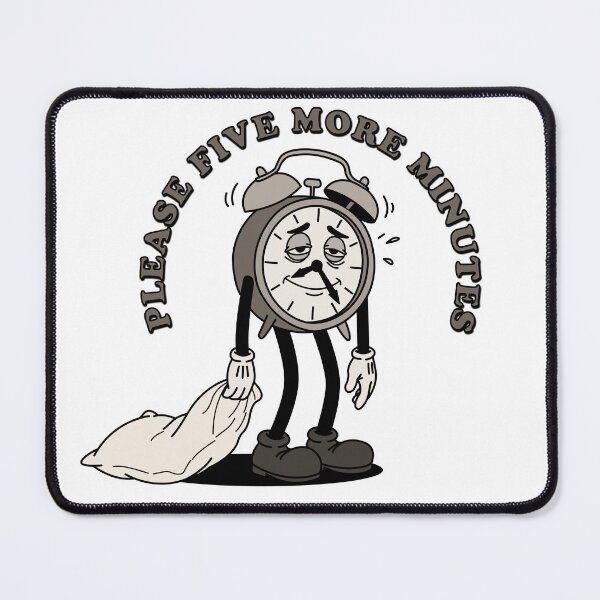 Item preview, Vintage Retro Alarm Clock Mascot - Please Five More Minutes designed and sold by KozbiDesign.