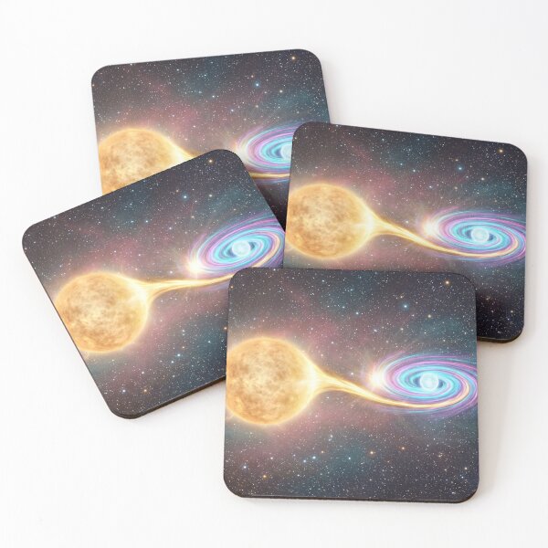 Item preview, Binary Star Gas Stream Colorful Cosmic Space Art Starfield Decor designed and sold by Islaelswhere.