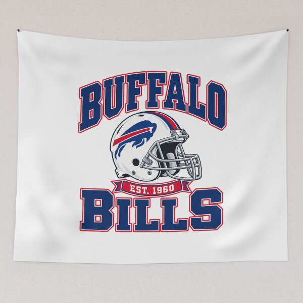 Item preview, Buffalo Bills Helmet Est 1960 Banner Red Blue Classic Team Pride designed and sold by Pliable.