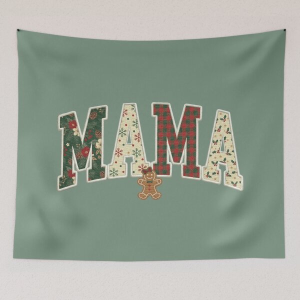 Item preview, Christmas Mama Faux Patchwork Pattern II designed and sold by Lemon Pepper.