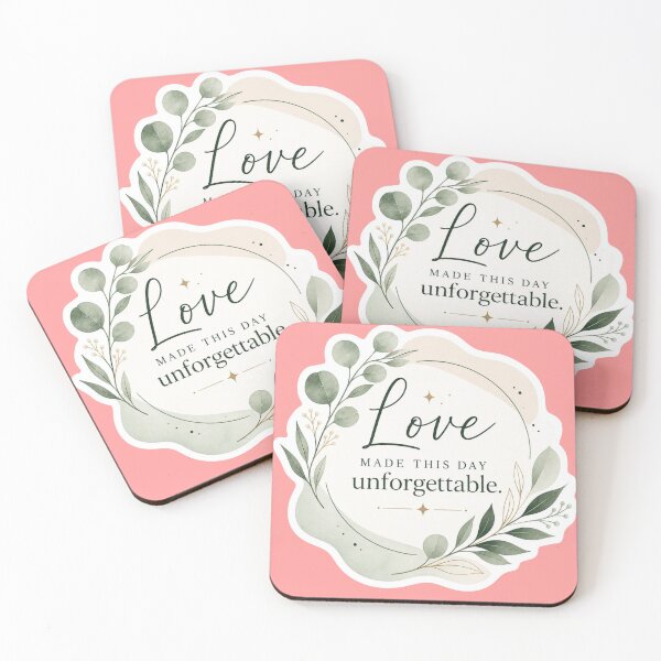 Item preview, Love Made This Day Unforgettable - Sage Green Botanical Wedding Quote Sticker designed and sold by Nicolae-SCROCIOB-Shop.