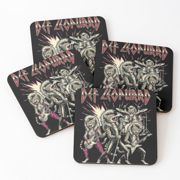 Item preview, Def Leopurrd Cat Band Funny Glam Metal Cat Vintage Glam Metal Gift Cat Lover Music Lover Gift designed and sold by FurRealStudioCo.
