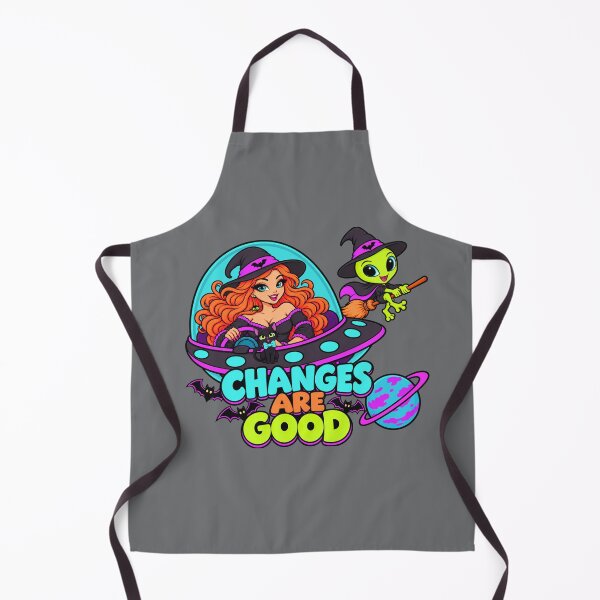 Item preview, Changes Are Good – Funny Witch Alien UFO Halloween designed and sold by Aimetoi.