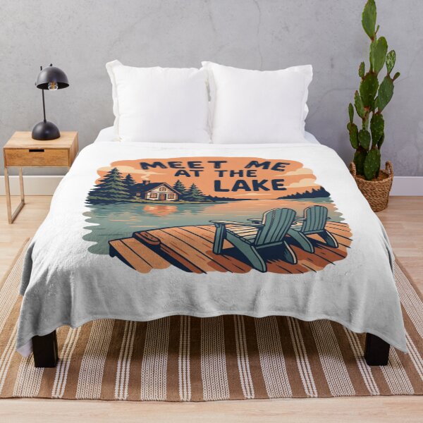 Item preview, Meet Me at the Lake – Romantic Sunset Cottage & Adirondack Chairs designed and sold by Roch-Roch.