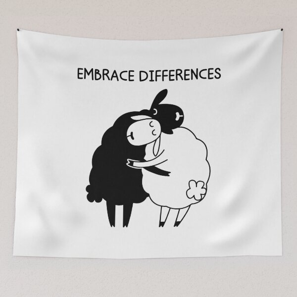 Item preview, Embrace Differences Sheep Hugging designed and sold by gunaone-design.