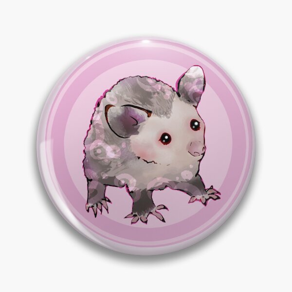Item preview, Cute opossum pink circle | Fluffy Pastel Goth Opossum designed and sold by pinkybat.