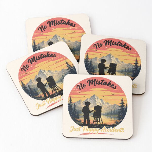 Item preview, Bob Ross "No Mistakes Just Happy Accidents" Vintage Sunset designed and sold by Karamram Studio.