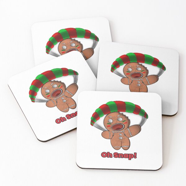 Item preview, Oh Snap! - Parachuting Gingerbread Man designed and sold by TinyChaosTreasures.