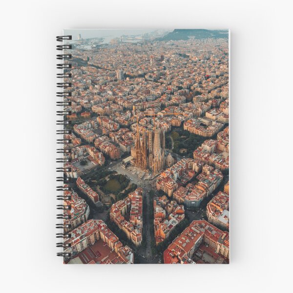 Item preview, Barcelona Aerial View, Sagrada Familia Sunrise designed and sold by PygmyTitan Photo.