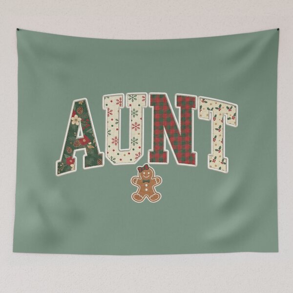 Item preview, Christmas Aunt Faux Patchwork Pattern II designed and sold by Lemon Pepper.